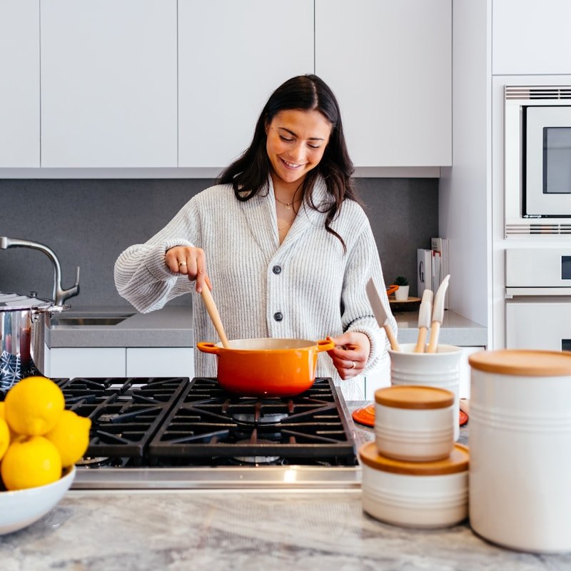 Modern luxury smart kitchen appliances on sleek countertop